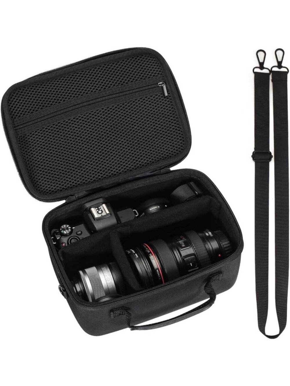 Waterproof Hard Camera Case with Shock-Absorbent EVA Lining & Dividers